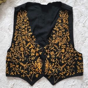ISO fashion options gold embroidered vest